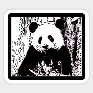 Purple Panda Stamp Sticker